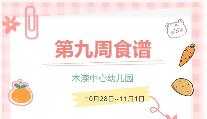 2024秋第九周（10月28日-11月1日）
